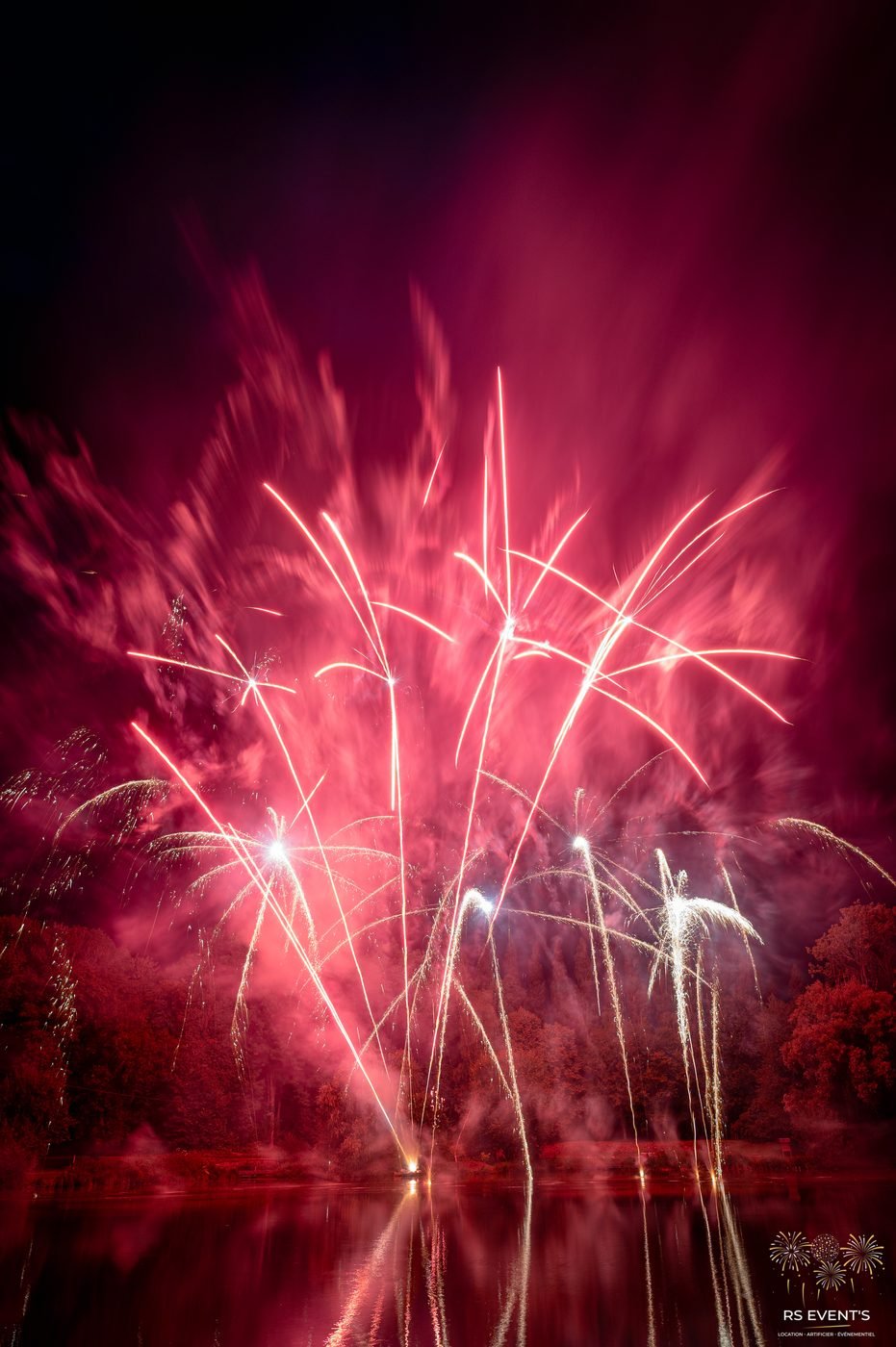 Feu d'artifice magenta