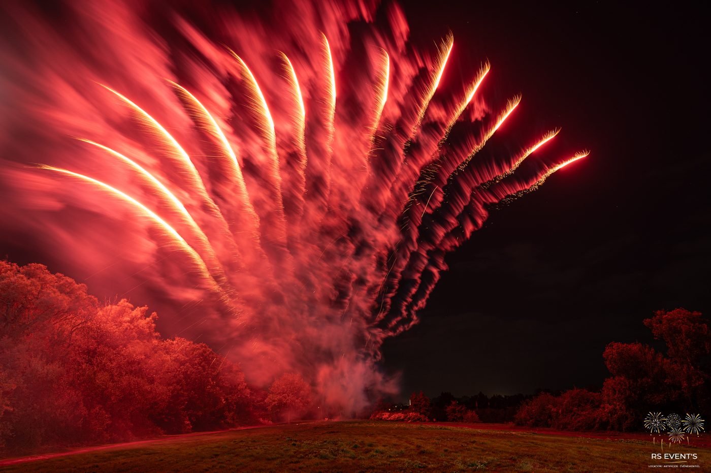 Feu d'artifice symétrique