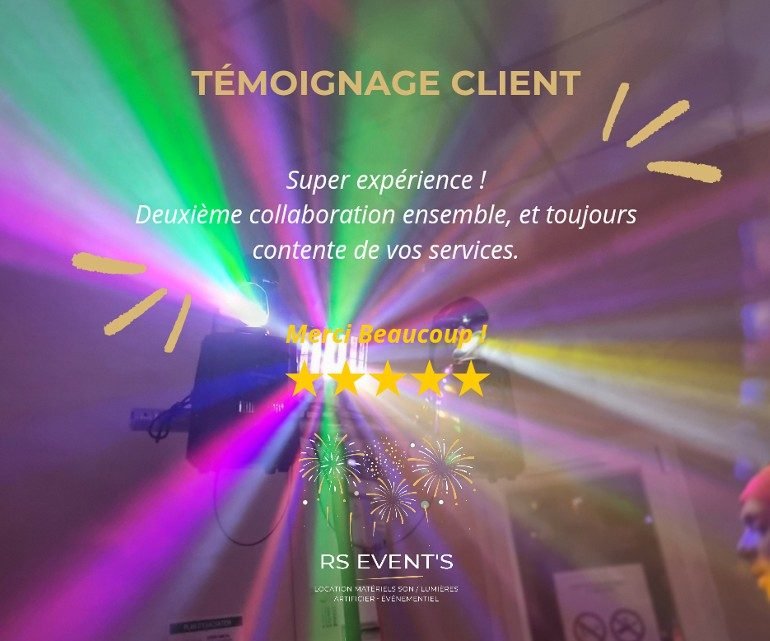 Témoignage d'un client RS EVENT'S